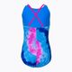 Strój pływacki jednoczęściowy dziecięcy Nike Tie Dye Spiderback photo blue 2