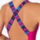 Strój pływacki jednoczęściowy damski Nike Logo Tape Crossback pink prime 5