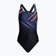Strój pływacki jednoczęściowy damski Speedo Digital Placement Medalist black/fed red/chroma blue