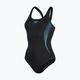 Strój pływacki jednoczęściowy damski Speedo Placement Muscleback black/chroma blue/aquarium 4