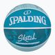 Piłka do koszykówki Spalding Sketch Crack niebieska/błękitna rozmiar 7 4