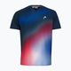Koszulka tenisowa męska HEAD Topspin dark blue/print vision 2