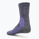 Skarpety trekkingowe damskie X-Socks Trek X Merino grey purple melange/grey melange 2