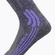 Skarpety trekkingowe damskie X-Socks Trek X Merino grey purple melange/grey melange 3