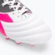 Buty piłkarskie męskie Diadora Brasil Elite Veloce GR ITA LPX white/pink fluo/blue fluo 7