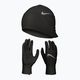 Zestaw czapka + rękawiczki męskie Nike Essential Running black/black/silver 10