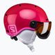 Kask narciarski dziecięcy Salomon Grom Visor glossy pink/tonic orange 4