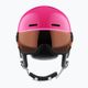 Kask narciarski dziecięcy Salomon Grom Visor glossy pink/tonic orange 10