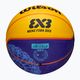 Piłka do koszykówki dziecięca Wilson Fiba 3X3 Mini Paris 2024 blue/yellow rozmiar 3 5