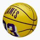 Piłka do koszykówki dziecięca Wilson NBA Player Icon Mini Lebron yellow rozmiar 3 3