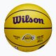Piłka do koszykówki dziecięca Wilson NBA Player Icon Mini Lebron yellow rozmiar 3 5