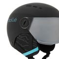 Kask narciarski dziecięcy Bollé Quiz Visor Jr black/blue matte/orange gun 7