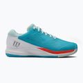 Buty do tenisa damskie Wilson Rush Pro Ace Clay W scuba blue/white/fiery coral tn 2