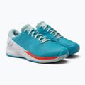 Buty do tenisa damskie Wilson Rush Pro Ace Clay W scuba blue/white/fiery coral tn 5