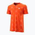 Koszulka tenisowa męska Wilson PWR SMLS Henley III Polo fiesta/white