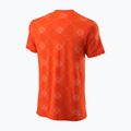 Koszulka tenisowa męska Wilson PWR SMLS Henley III Polo fiesta/white 2