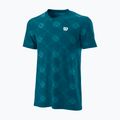 Koszulka tenisowa męska Wilson PWR SMLS Henley III Polo blue coral/white