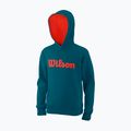 Bluza tenisowa dziecięca Wilson Script Cotton Po Hoody Jr blue coral/fiesta 5