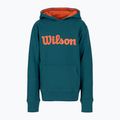 Bluza tenisowa dziecięca Wilson Script Cotton Po Hoody Jr blue coral/fiesta