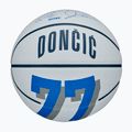 Piłka do koszykówki dziecięca Wilson NBA Player Icon Mini Luka white rozmiar 3 2
