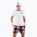 Koszulka polo tenisowa męska HYDROGEN Tartan Zipped Tech Polo white T00518E83
