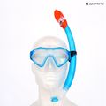 Zestaw do snorkelingu dziecięcy AQUASTIC Shelly maska + fajka + płetwy jasnoniebieski 18
