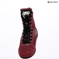 Buty bokserskie Venum Elite Boxing wine lees/silver logo 9