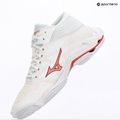Buty do siatkówki damskie Mizuno Wave Lightning Elite Mid white/rose elegance/lava falls 4
