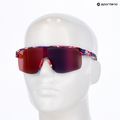 Okulary przeciwsłoneczne Red Bull SPECT Dakota matt blue-burgundy pattern/smoke red-purple mirror 7