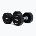 Hantel chromowany Nike Strength Pro Urethane Dumbbell 12 kg black/white 5