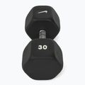 Hantel ogumowany Nike Strength Hex Dumbbell 30 kg black/white 2
