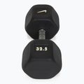 Hantel ogumowany Nike Strength Hex Dumbbell 32,5 kg black/white 2