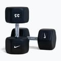 Hantel ogumowany Nike Strength Hex Dumbbell 35 kg black/white