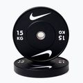 Obciążenie bumperowe Nike Strength Rubber Bumper Plates 15 kg black/white