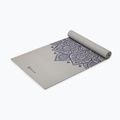 Mata do jogi Gaiam Sustained Yoga grey sundial flower 3