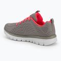 Buty damskie SKECHERS Graceful Get Connected gray/coral 3