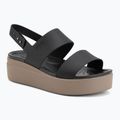 Sandały damskie Crocs Brooklyn Low Wedge black/mushroom