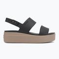 Sandały damskie Crocs Brooklyn Low Wedge black/mushroom 2