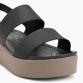 Sandały damskie Crocs Brooklyn Low Wedge black/mushroom 7
