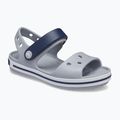 Sandały dziecięce Crocs Crocband Sandal Kids light grey/navy 8