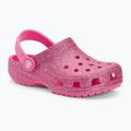 Klapki dziecięce Crocs Classic Glitter Clog Kids pink lemonade 2