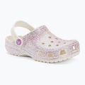 Klapki dziecięce Crocs Classic Glitter Clog Kids bianco sporco 2