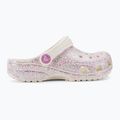 Klapki dziecięce Crocs Classic Glitter Clog Kids bianco sporco 3