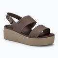 Sandały damskie Crocs Brooklyn Low Wedge mocha/muschroom