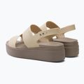 Sandały damskie Crocs Brooklyn Met Low Wedge metal champagne 3