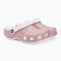 Klapki dziecięce Crocs Classic Glitter Clog Kids white/rainbow 6