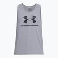 Koszulka treningowa męska Under Armour Sportstyle Logo Tank steel light heather/black 5