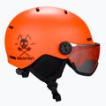 Kask narciarski dziecięcy Salomon Grom Visor Jr flame/tonic orange 4