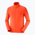 Bluza trekkingowa męska Salomon Outrack Full Zip Mid fiery red