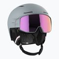 Kask narciarski Salomon Driver Prime Sigma Plus wrought iron/silver pink/sky blue 8